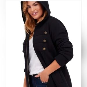 Torrid Black Hooded Winter Jacket 5x